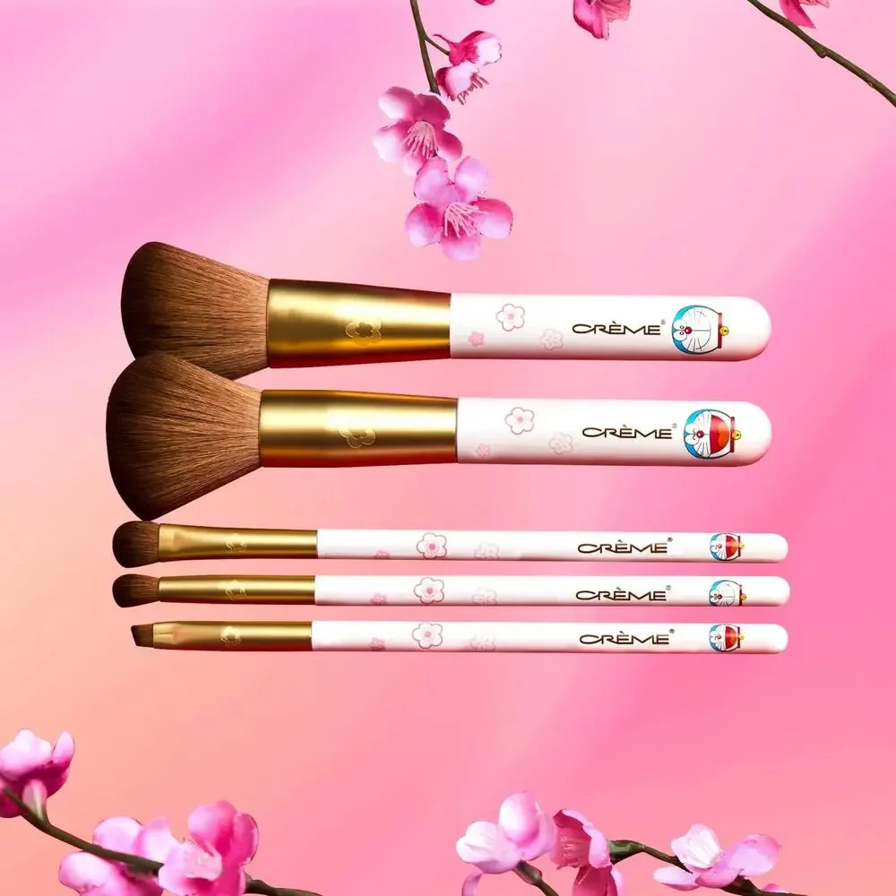 The Creme Shop Doraemon Brush Collection 5 Silky Soft Set Korea Fluffy Fortune